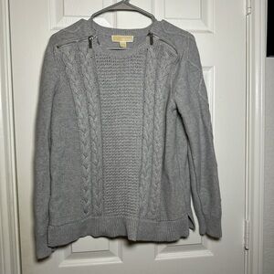 Women's Michael Kors Gray Cable Knit Sweater